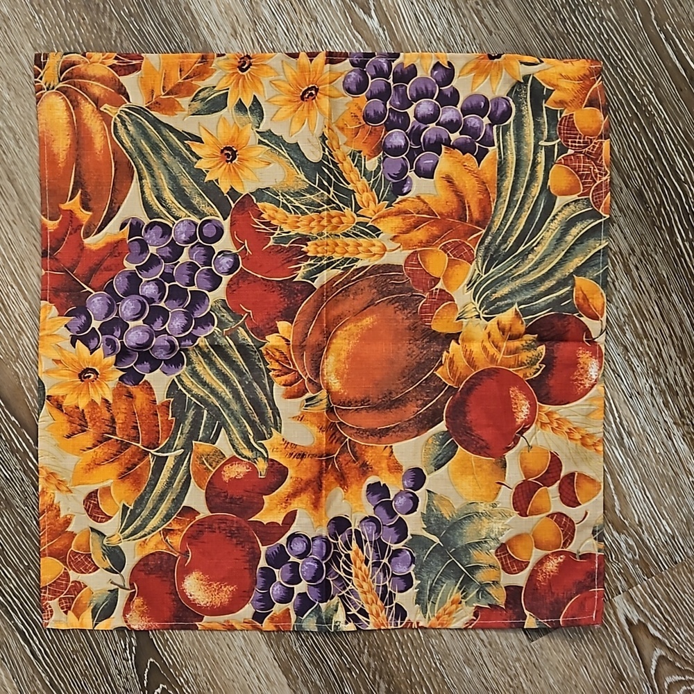 Fall Harvest Dinner Napkins Set Of 6 - Picture 2 of 5